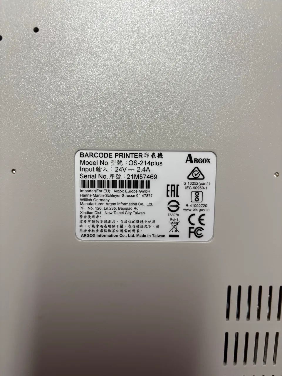 Impressora Térmica Argox OS 214 Plus - Foto 2