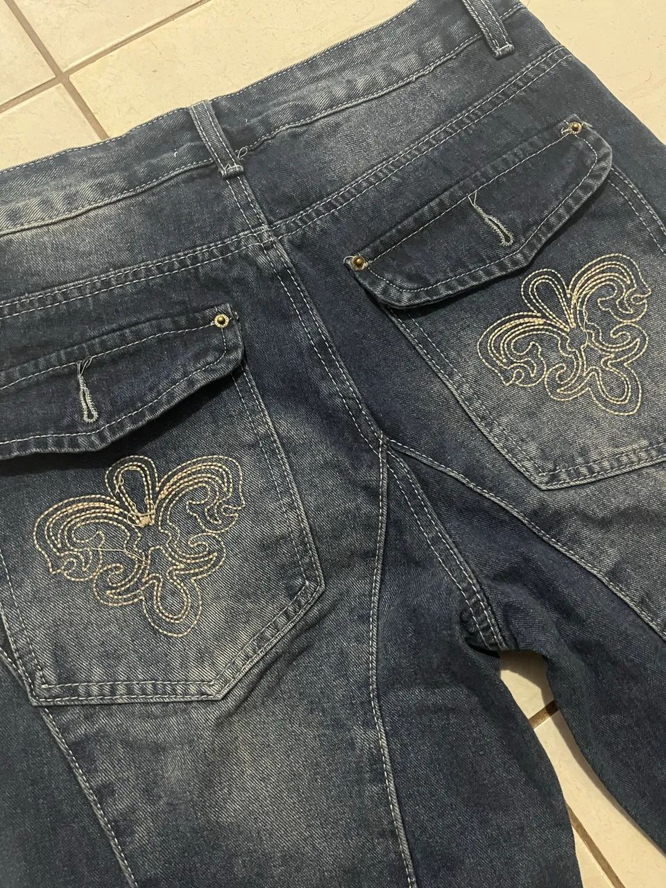 Calça jujy flared denim - Foto 4