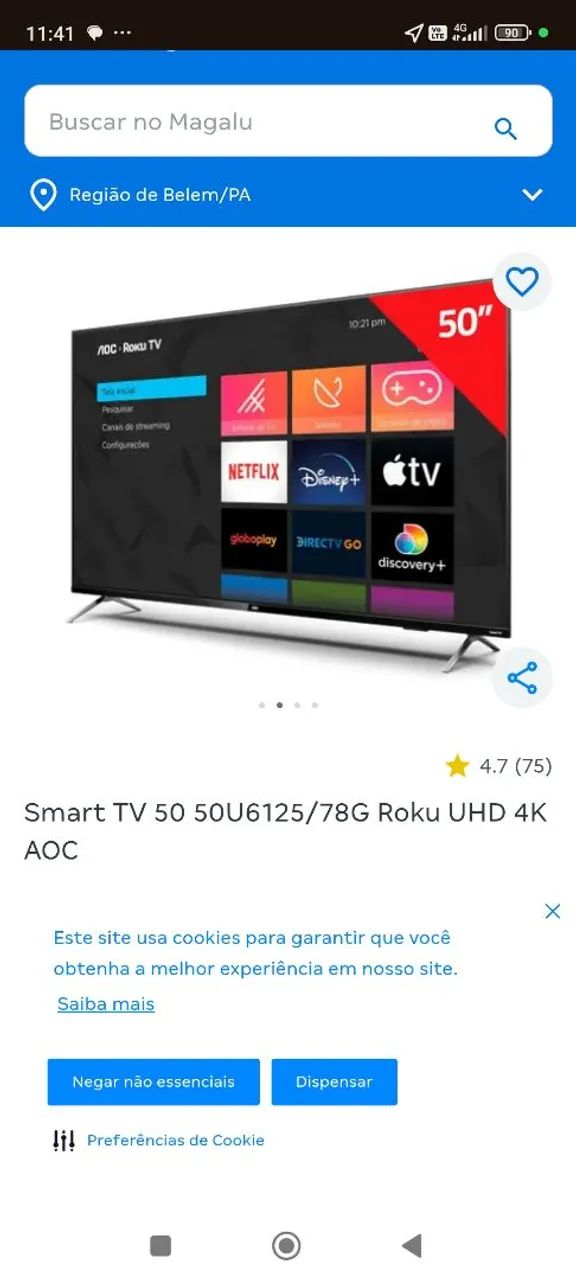 Tv AOC 50 polegadas 