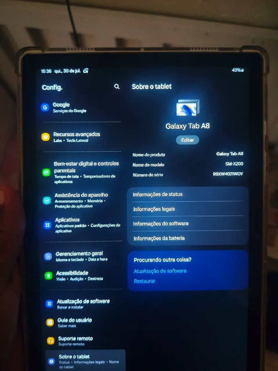Vendo tablet Samsung A8 10 polegadas muito bom trabalho pra sair rápido 800 reais leva - Foto 5