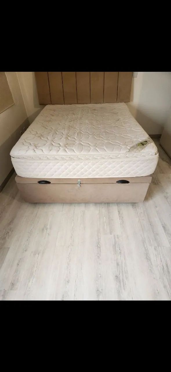 Cama box Baú Casal com cabeceira e colchão  - Foto 2