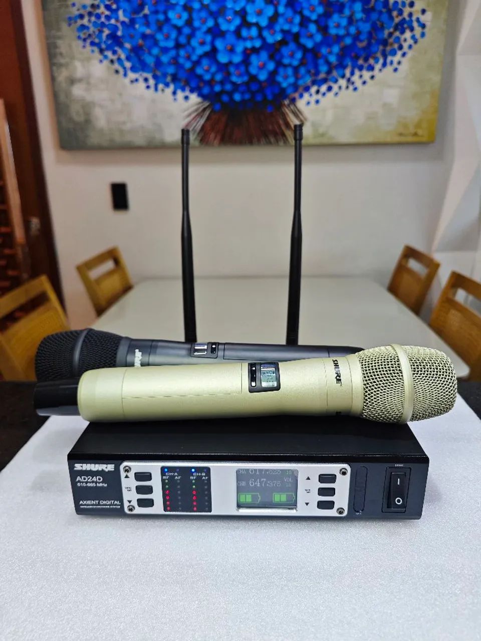 MICROFONE  AD24D AXIENT DIGITAL DUPLO<br>DUPLO, PRETO E DOURADO - Foto 5