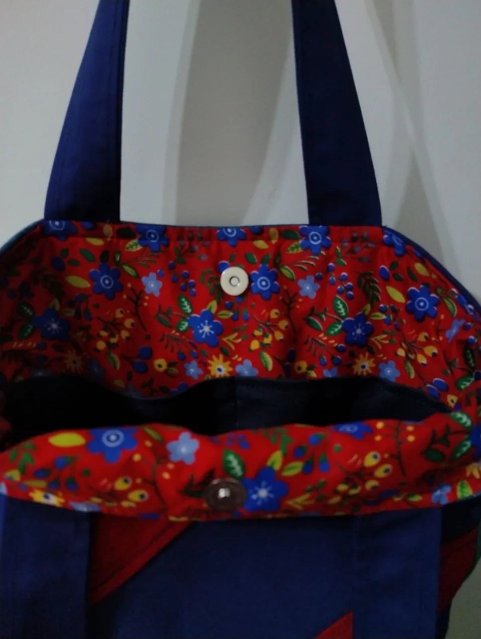 Bolsa em Jeans e Brim Artesanal modelo único Cod 073 - Foto 4