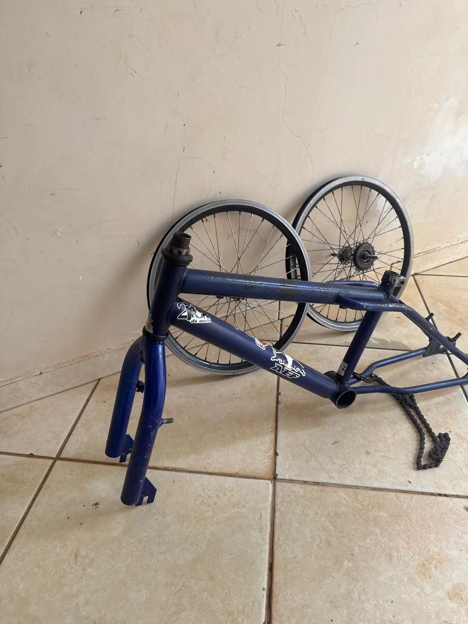 Quadro aro 20 + roda + garfo - Foto 2