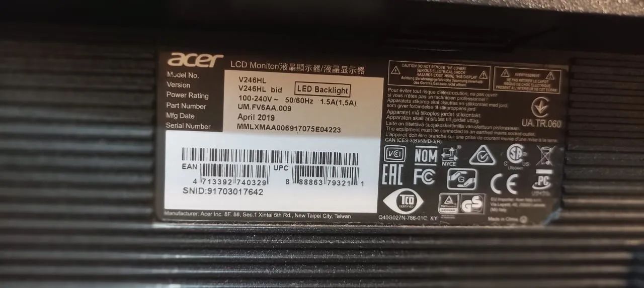 Monitor Acer V246HL BIP - Foto 2