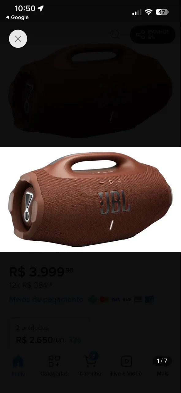 Caixa de som Boombox 