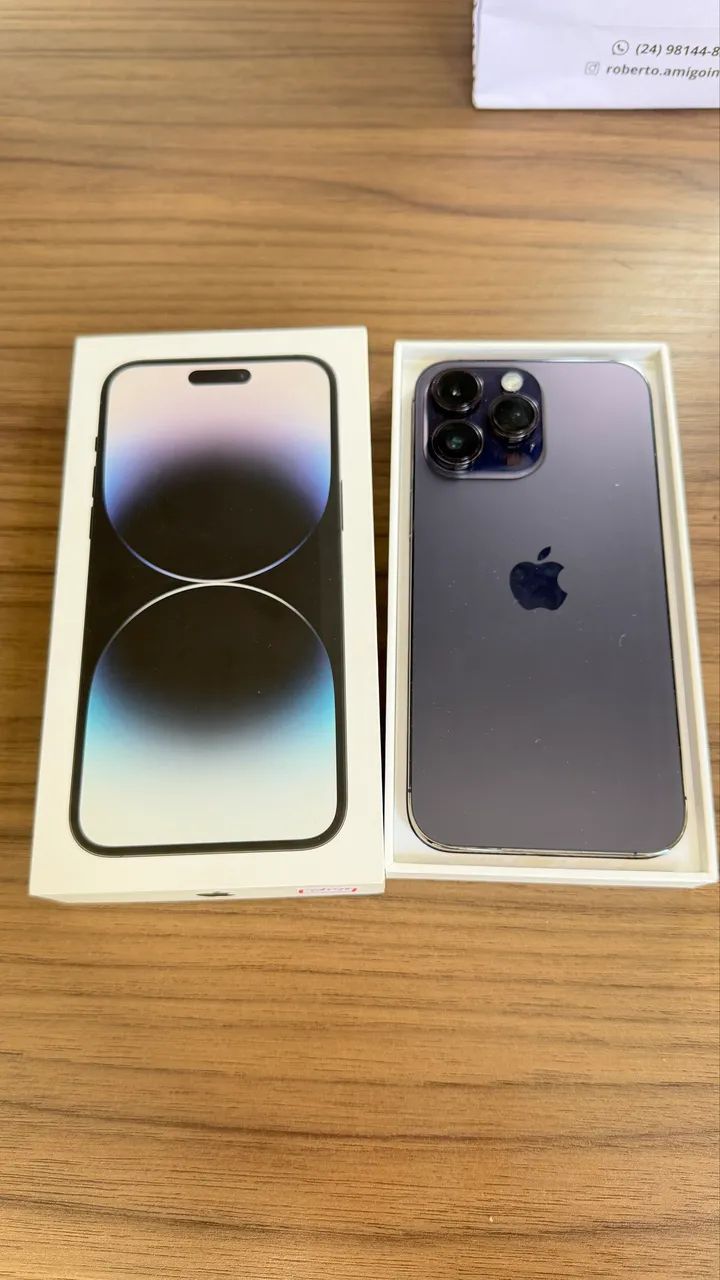 iPhone 14 Pro Max 256 roxo com caixa