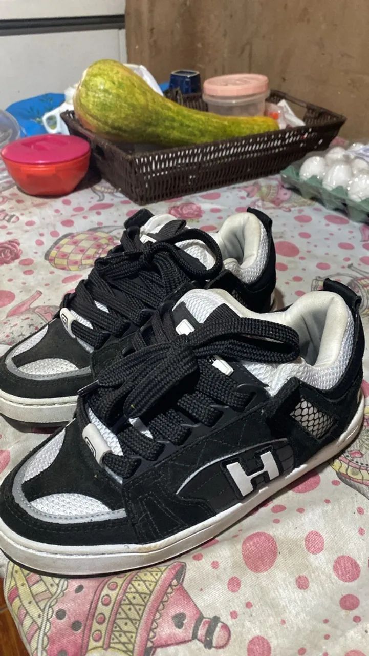 Tênis hocks preto refletivo N40  - Foto 2