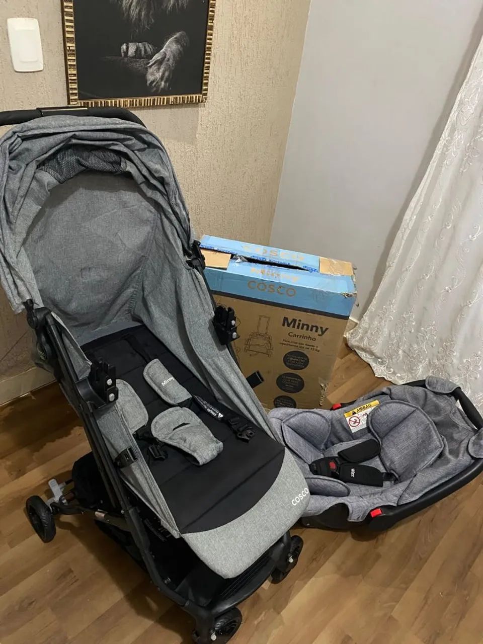 Carrinho vira mala para avião e Bebê conforto  - Foto 3