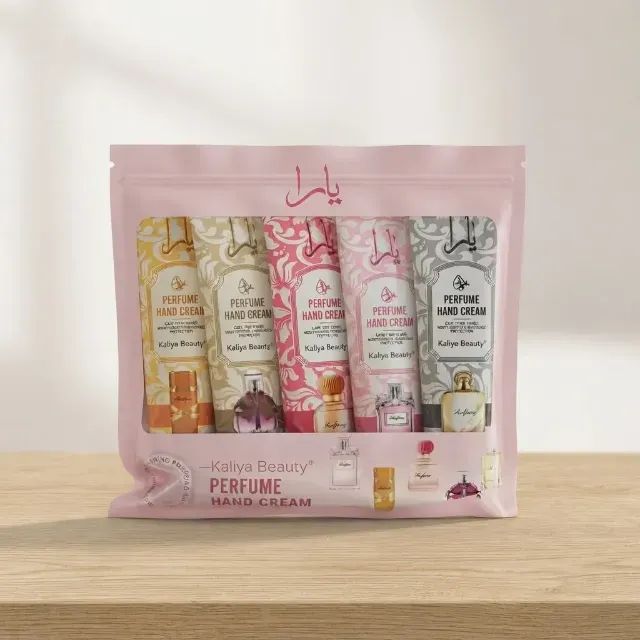Kit 5 Cremes Perfumados Para Mãos Kaliya Beauty 30g - Foto 3