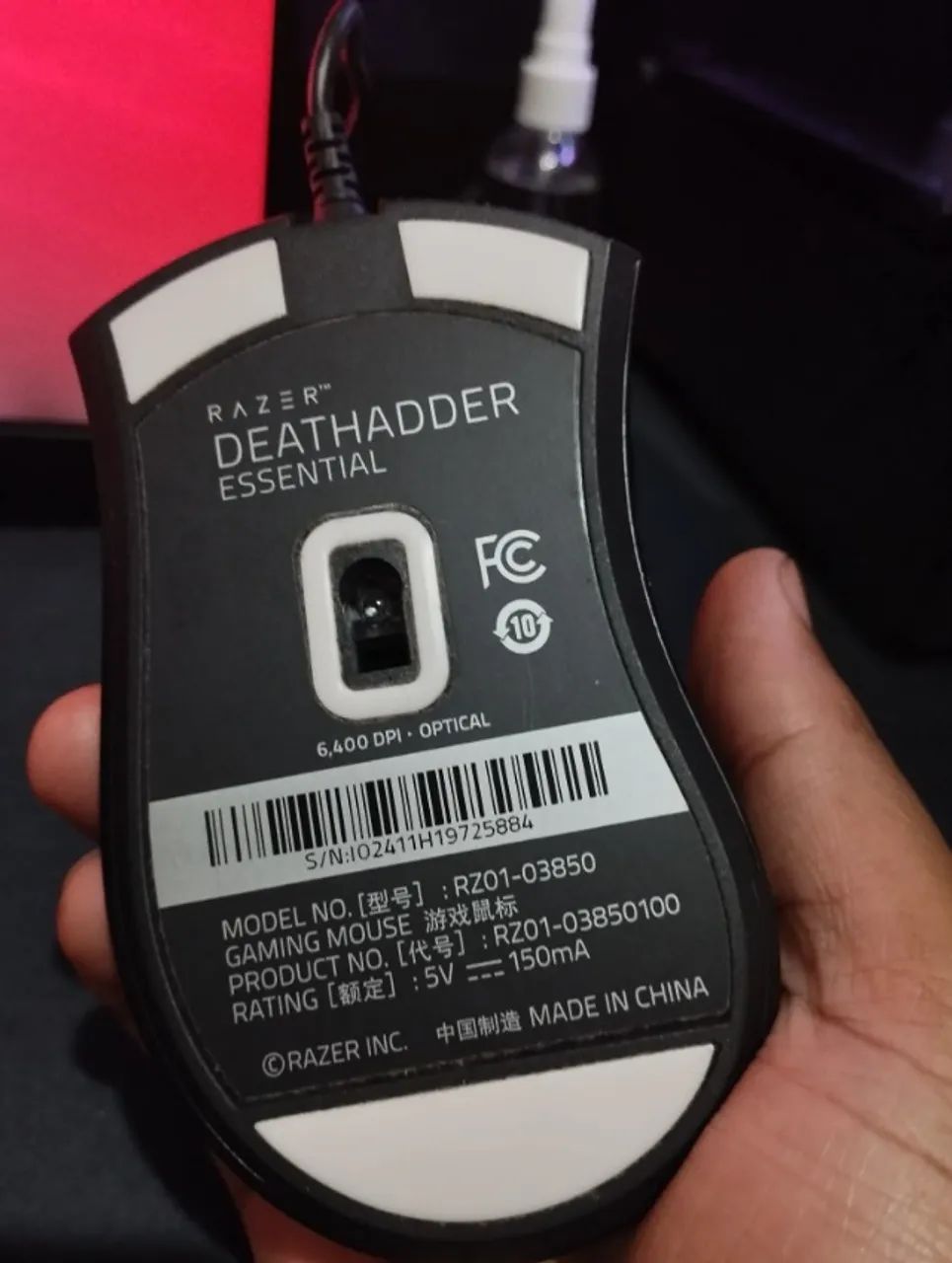 Mouse Gamer Razer Deathadder Essential, Com Fio, 6400 DPI, 5 Botões, Preto - Foto 2