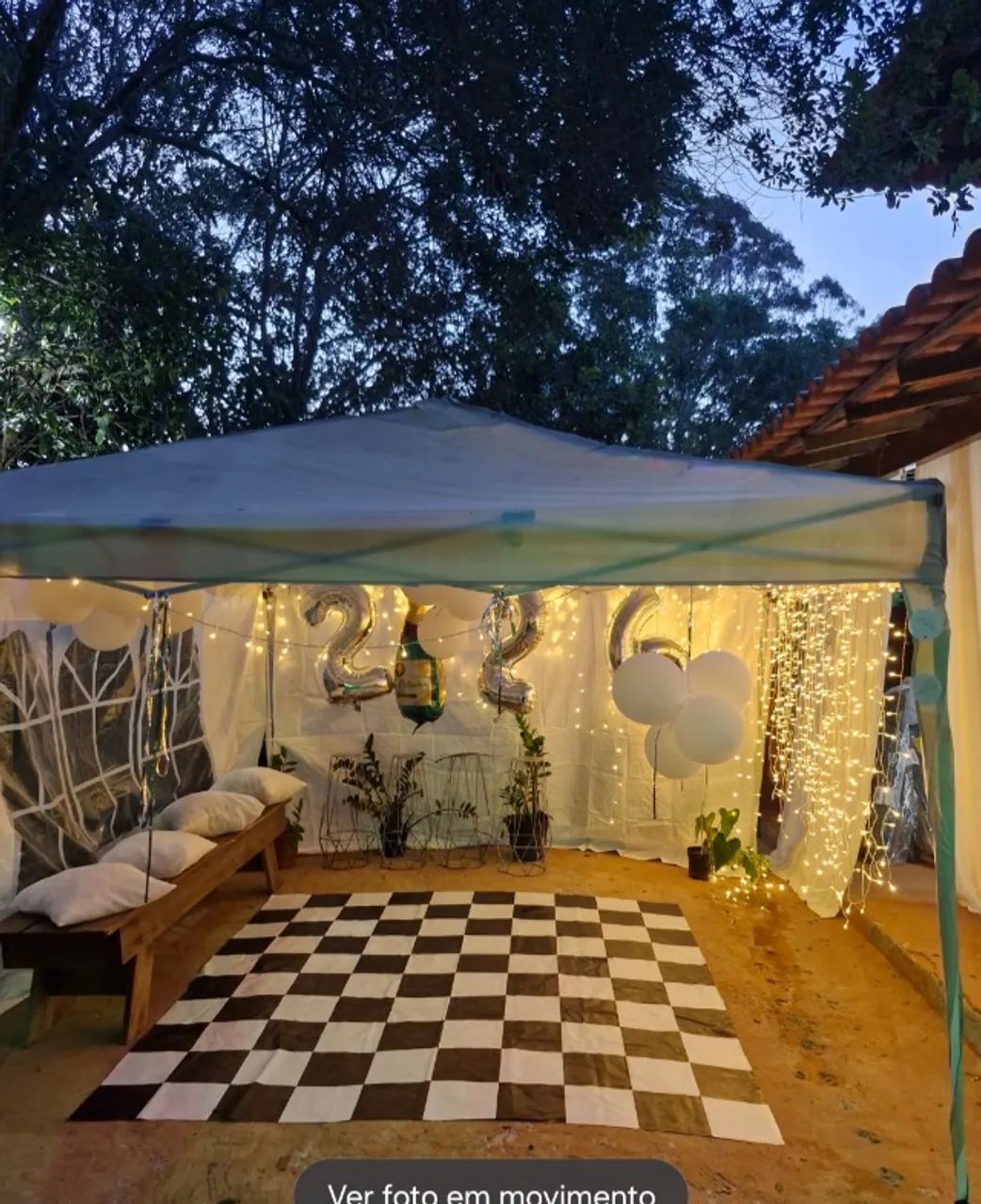 Mesa que vira banco e tenda 3 x3 usados