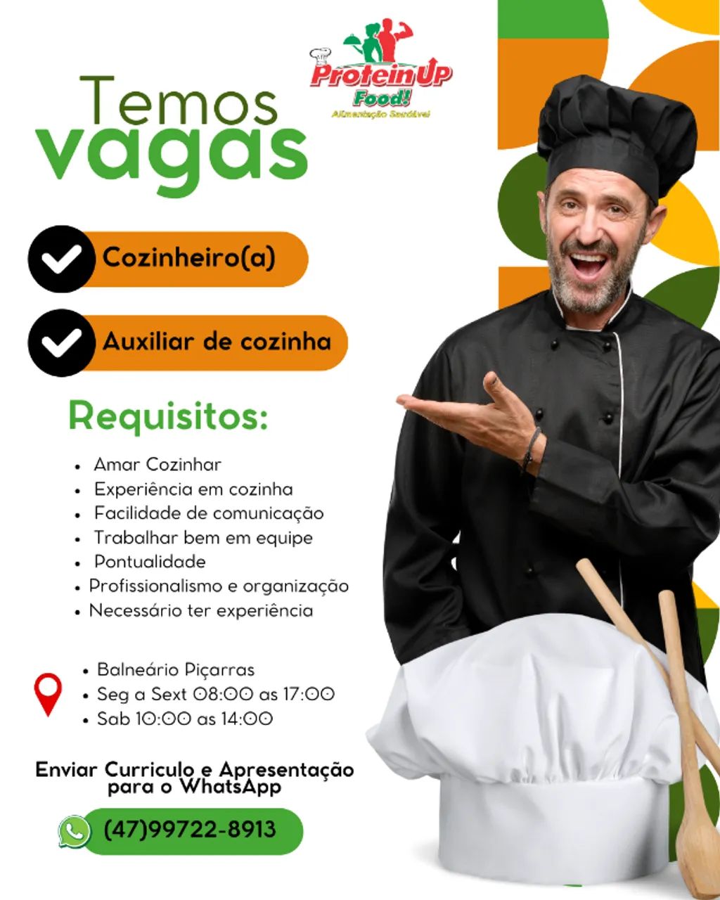 Vaga de Trabalho - Cozinheiro(a)
