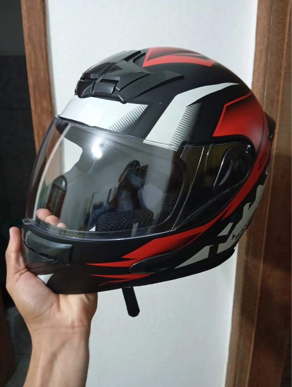 Capacete Mixs tamanho 60 vermelho - Foto 5