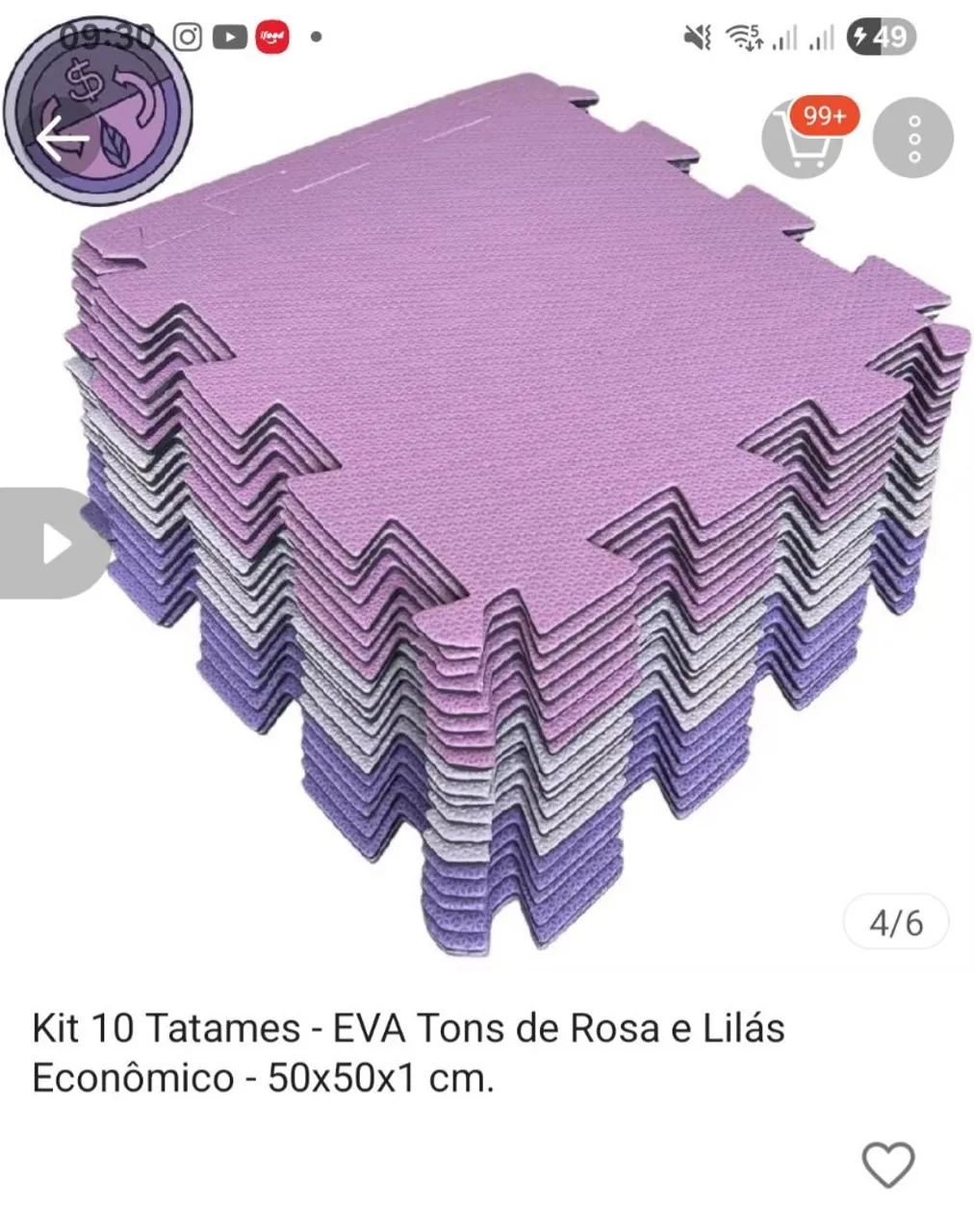 Tatame de E.V.A. rosa e lilás 