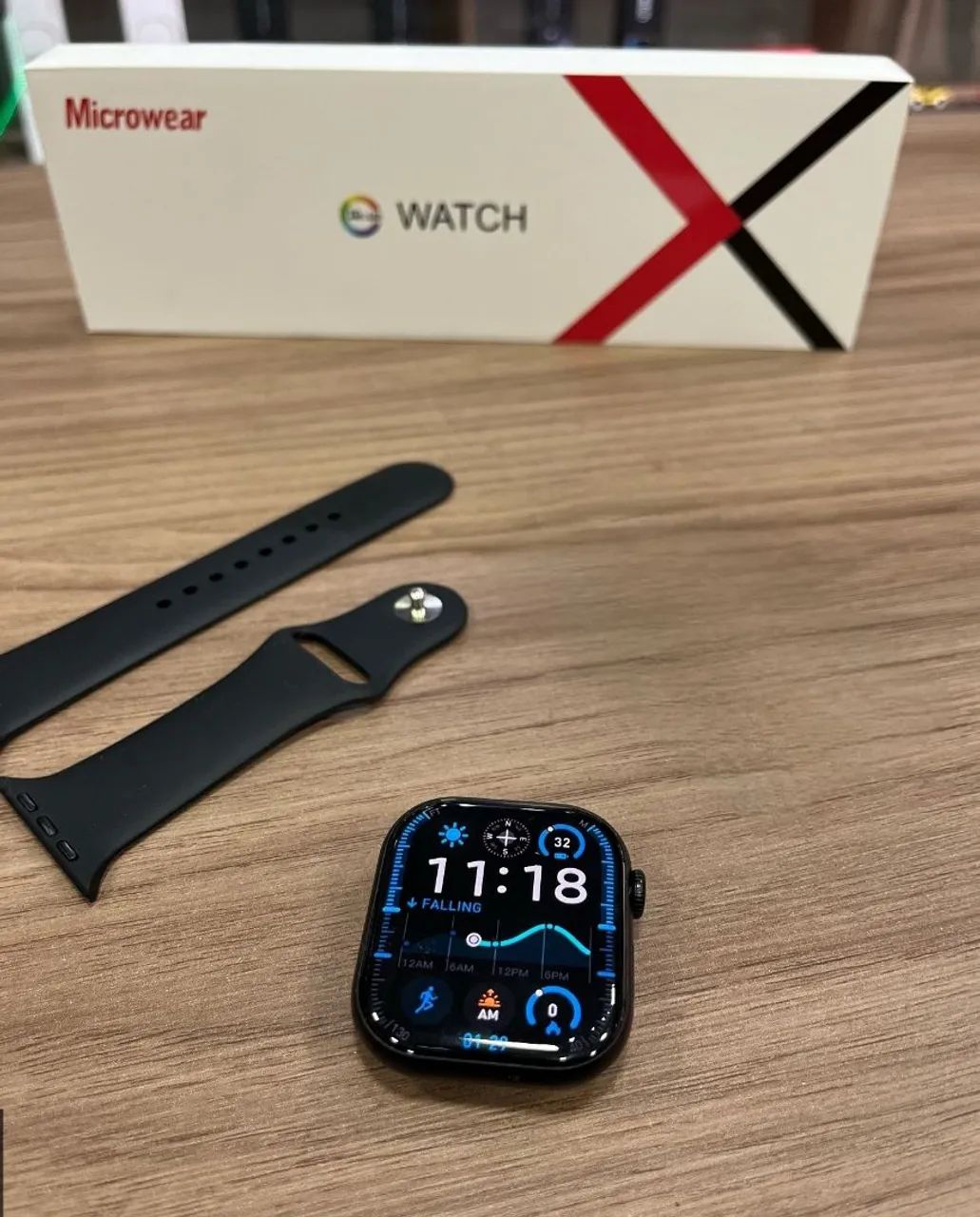 Smartwatch Microwear W10 Pro 46mm Amoled 2 pulseiras - Foto 3