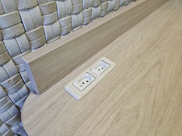 Mesa de escrotório FLEXFORM Tavollini 120 cor Carvalho Berlim - Foto 4
