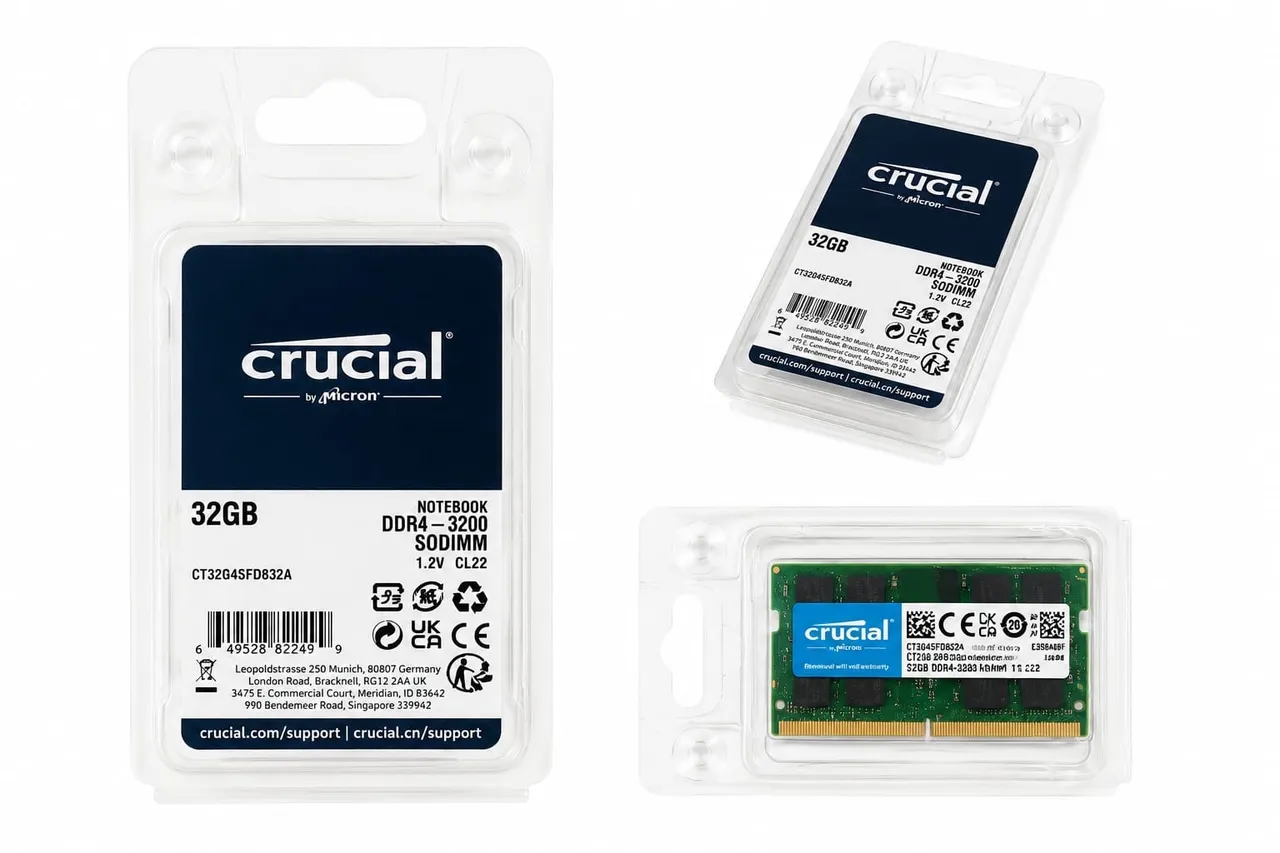 Memória RAM 16GB DDR4 3200 MHz Notebook Nova - Memória RAM