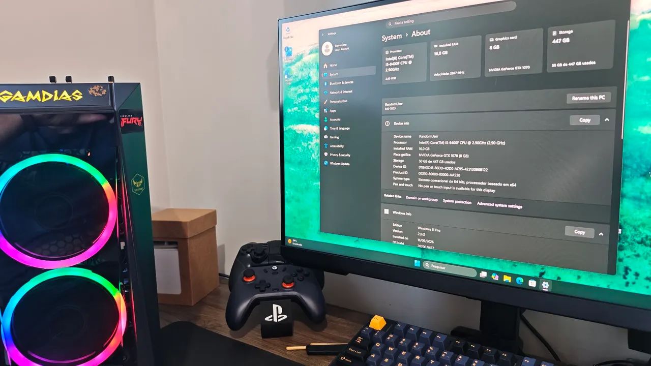PC Gamer - I5 9400F + GTX 1070 Zotac + 16GB Ram 2400Mhz com OC