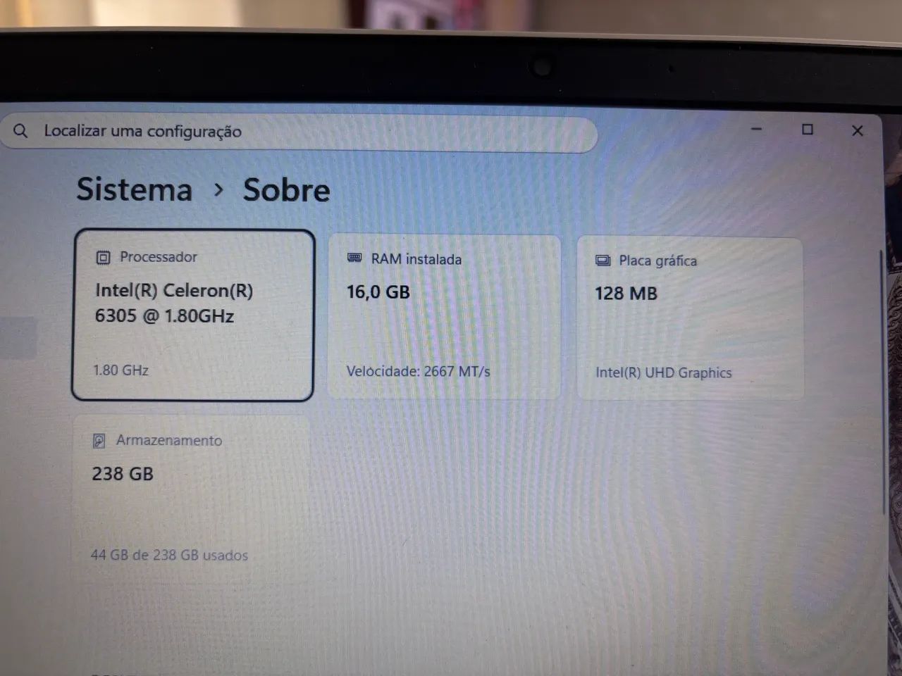 Notebook Samsung Celeron 16GB SSD 250GB - Foto 2