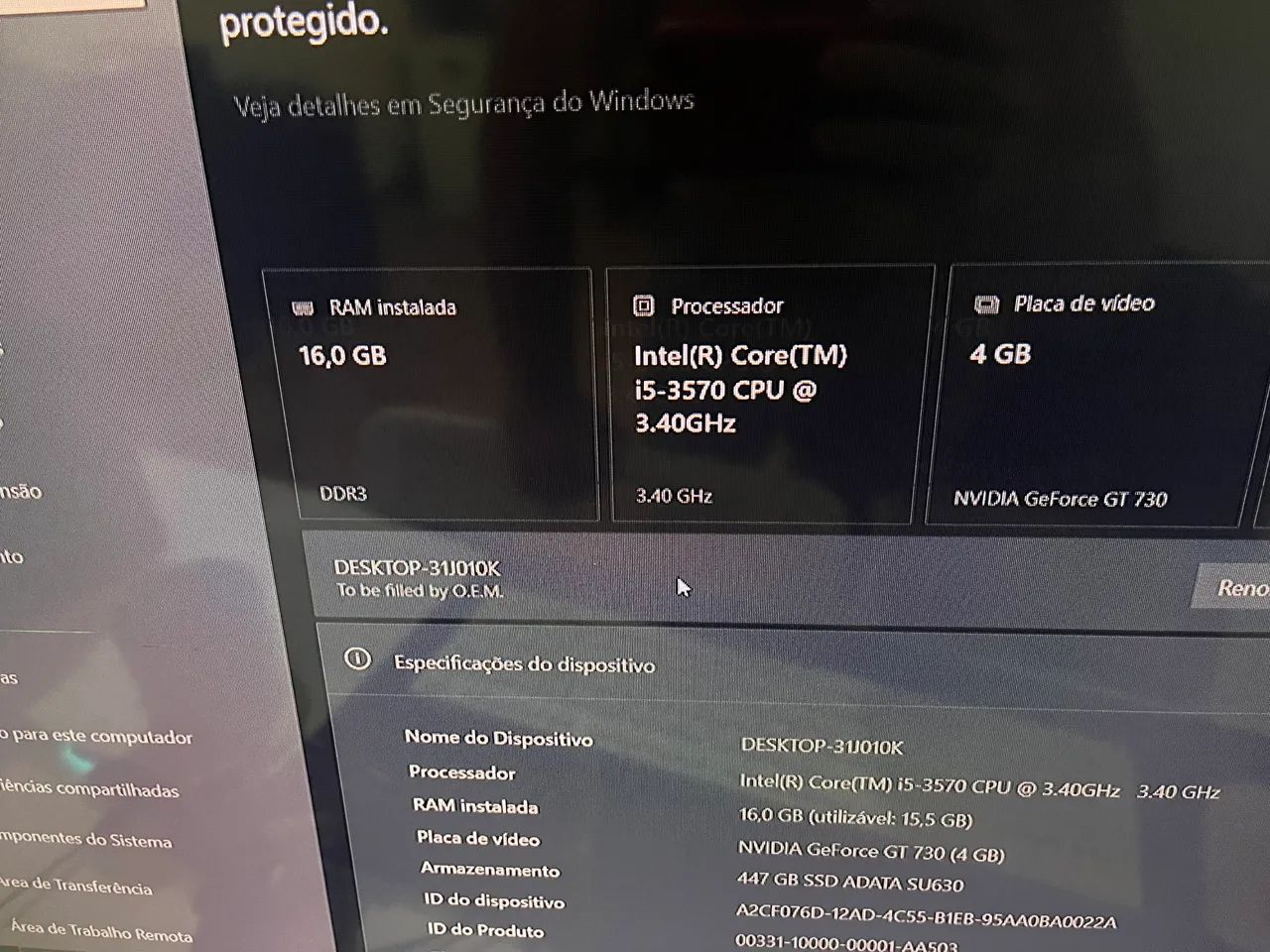 Gabinete gamer Hayom Intel i5 4gb Nvidia 16gb ram 320hdd - Foto 5