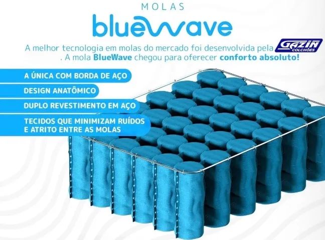 Cama Box Queen Confort Elegance D28 Molas Ensacadas com Base Marrom - Foto 2
