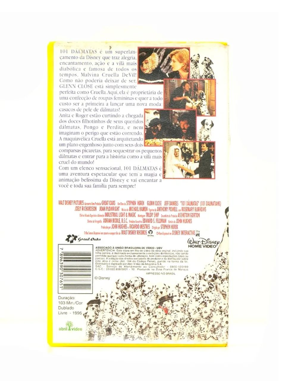 Fita Vhs 101 Dálmatas Com Glenn Close - Dublado - Foto 2
