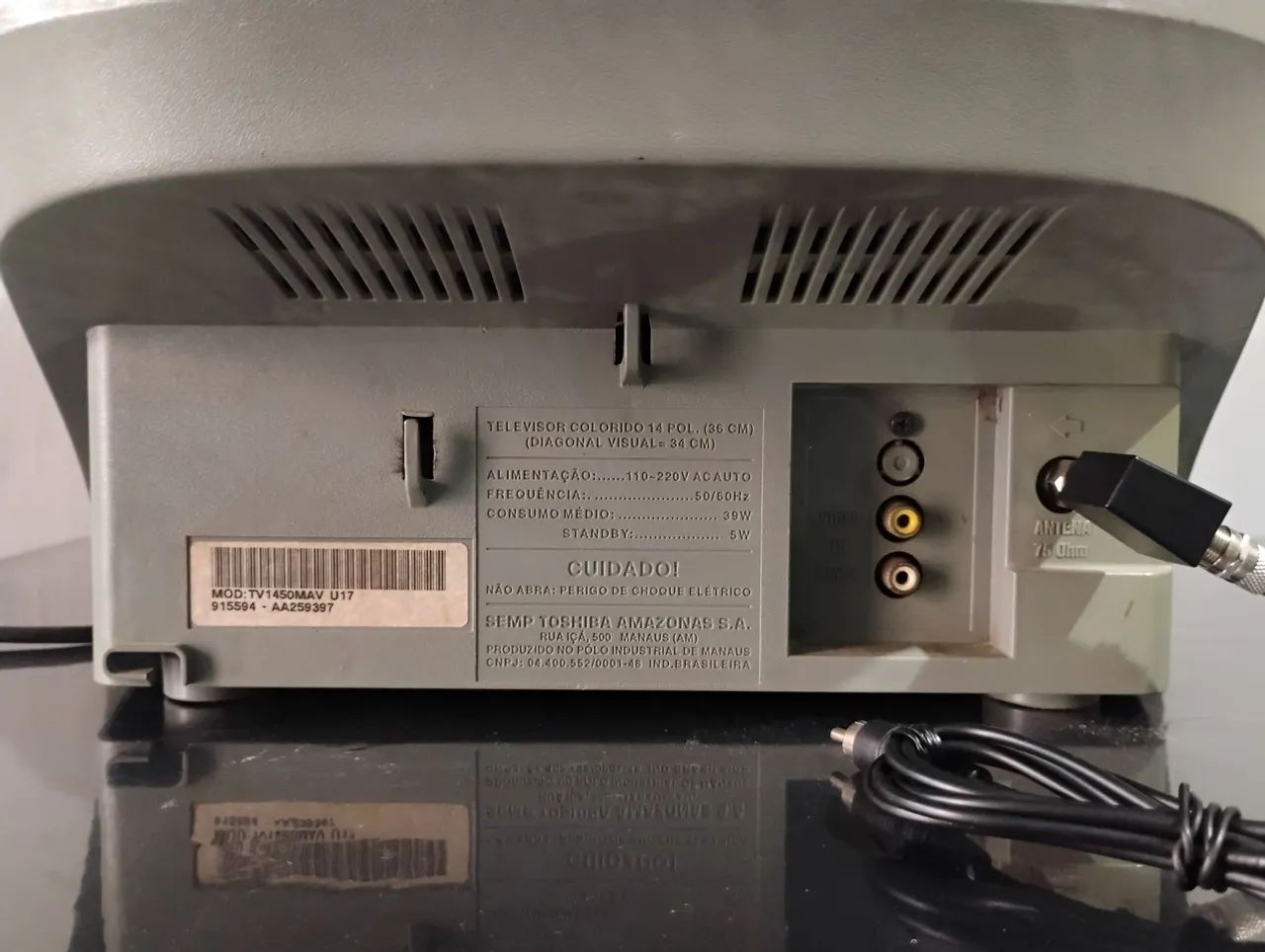 Tv Semp Toshiba CRT tubo 14 polegadas - Foto 3
