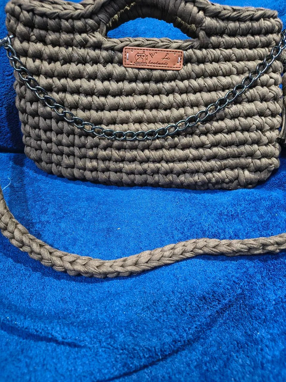 Bolsa de croche fio de malha  - Foto 4