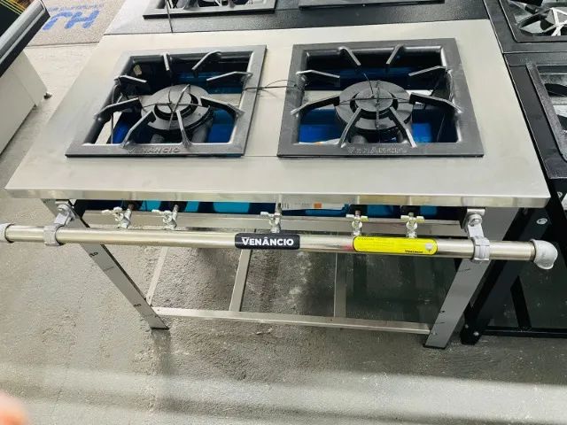 MB FOGÃO INOX 2 BOCAS 40X40 - VENANCIO 
