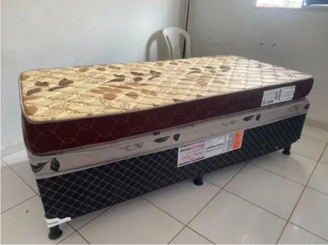 CAMA BOX + COLCHÃO