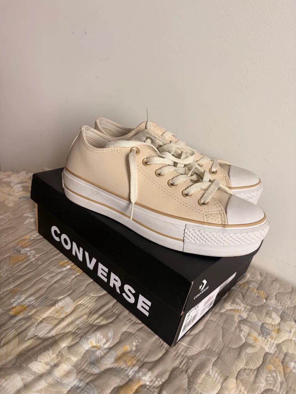 All star original 36 couro bege  - Foto 4