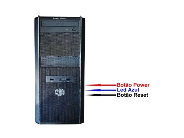 Gabinete 4 Baias Gamer Cooler Master com DVD sata - Detalhes nas fotos! - Foto 2