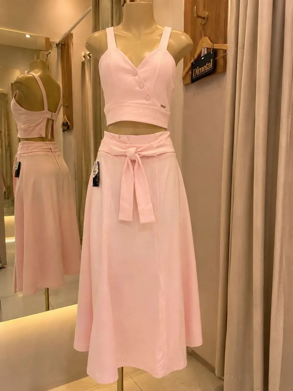 Conjunto D'Metal + Rosa Claro Tamanho G