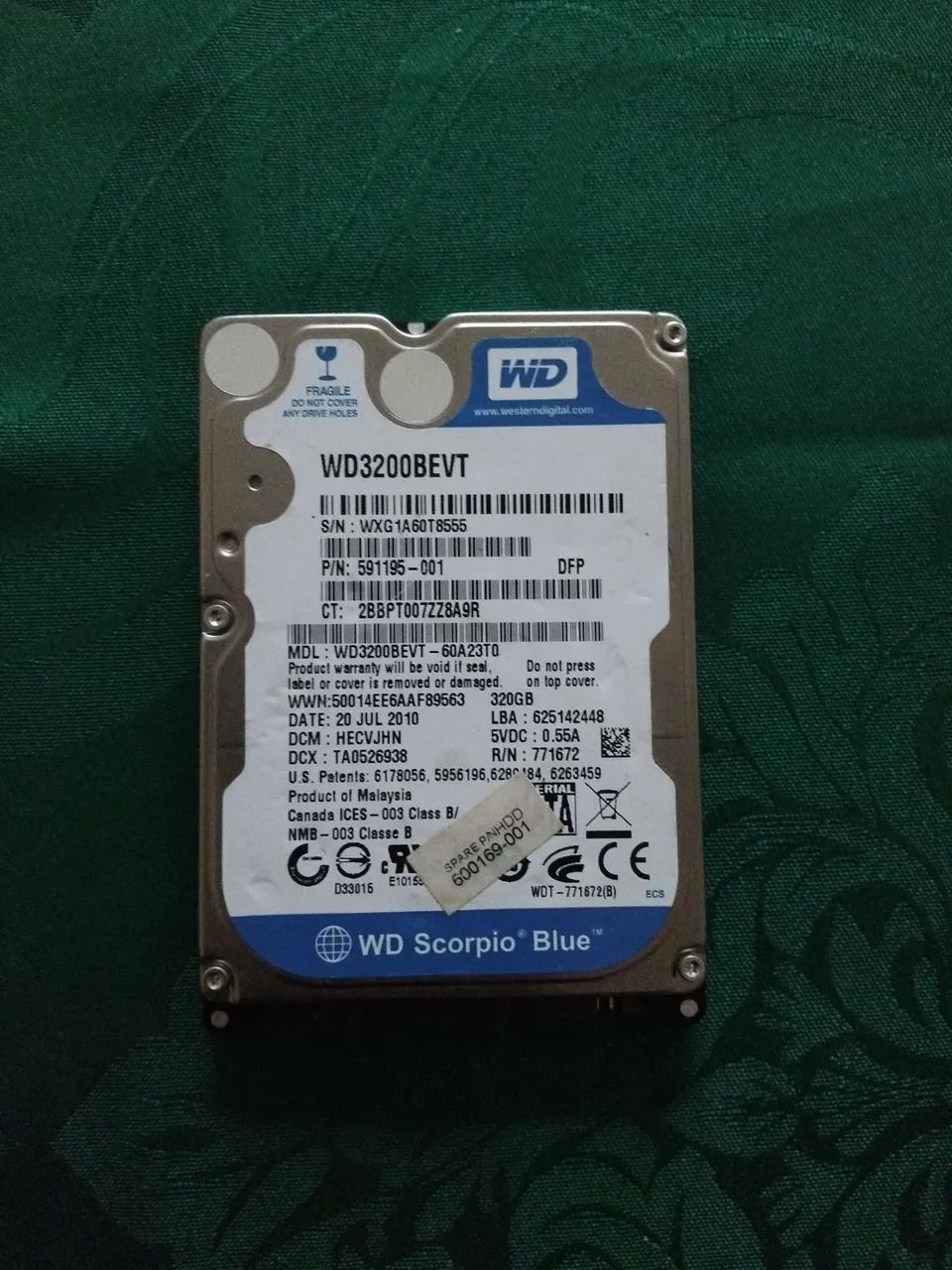 HD Sata para note 320gb