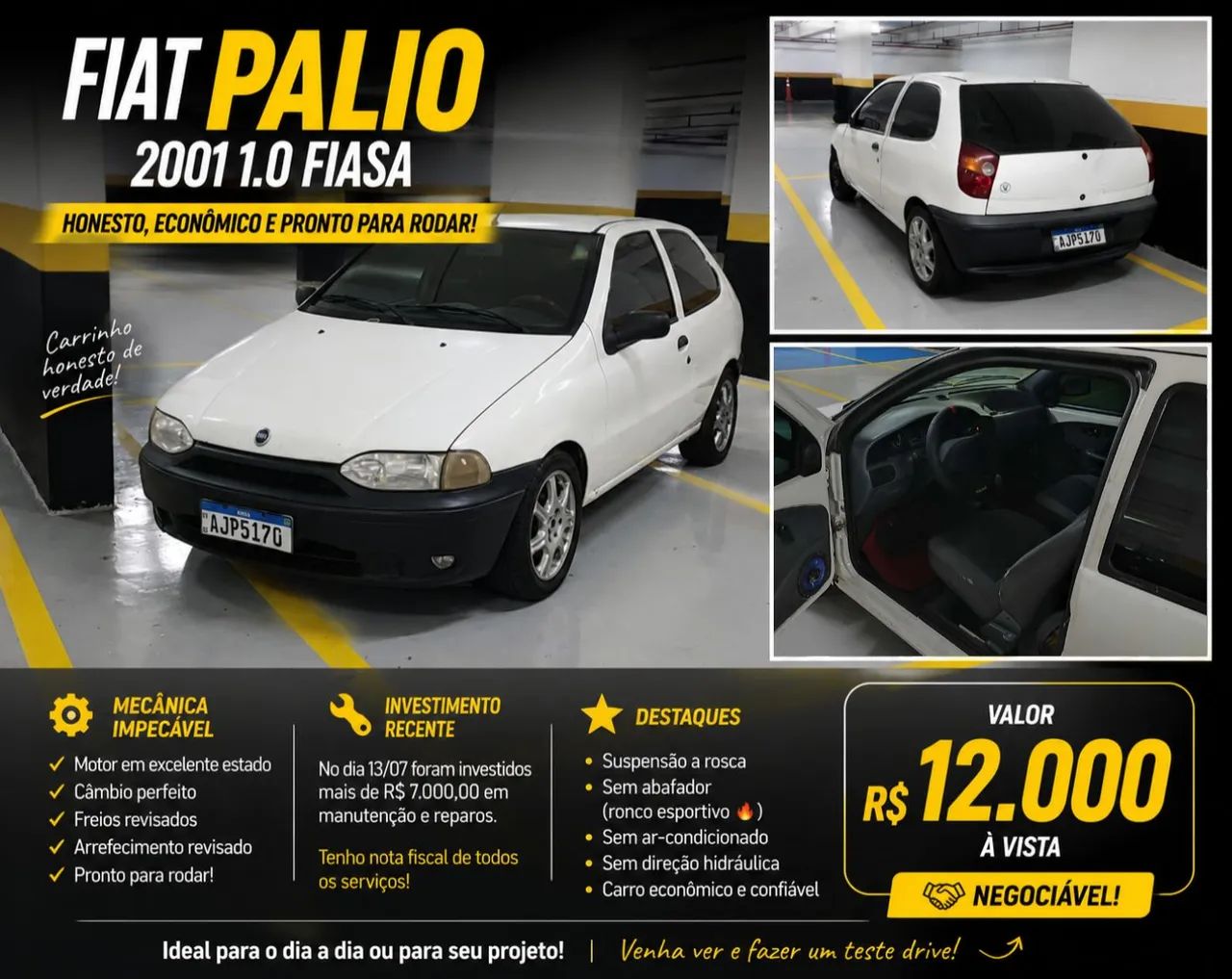 Fiat Palio Young 1.0 MPI 8V 2P (álcool) 2001
