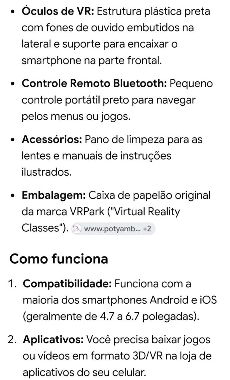 Óculos de Realidade Virtual VR - Foto 5