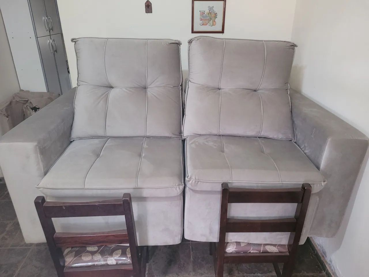 Sofá dois lugares reclinavel