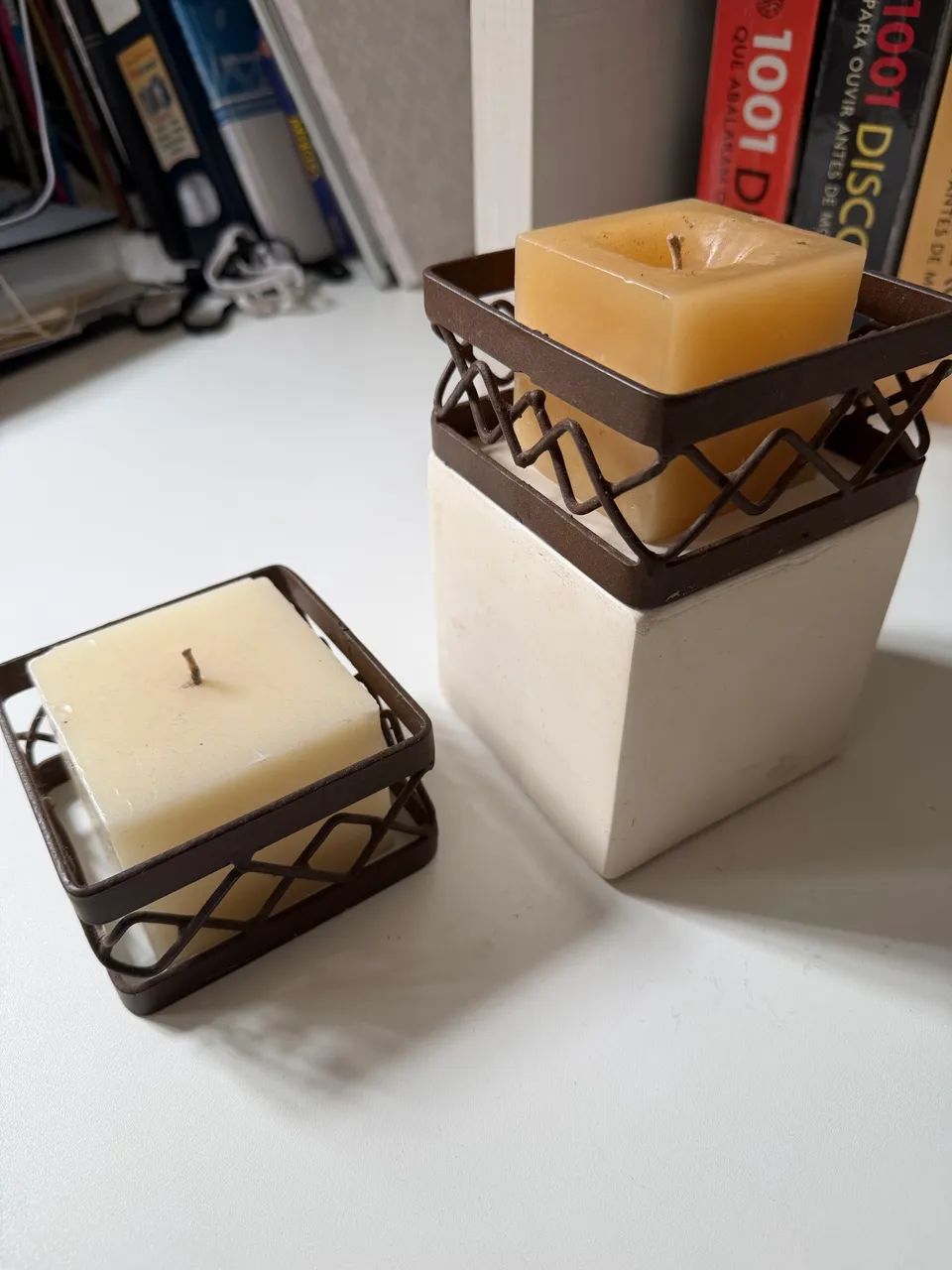 Porta-velas com velas - Foto 3