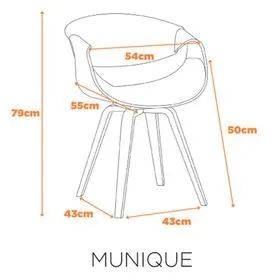 Cadeira Munique com Braços (Dividimos Em Até 10x Sem Juros) - Foto 3