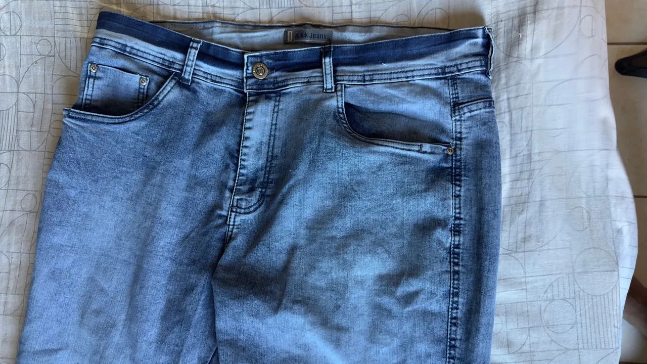 Calça Jeans RETA azul (48) - Foto 2