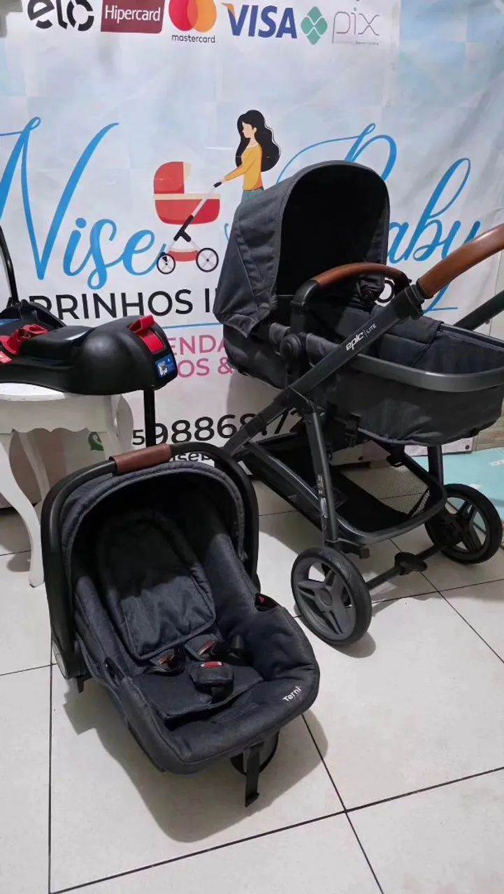 Carrinho e Bebê Conforto com base chama no WhatsApp  - Foto 5
