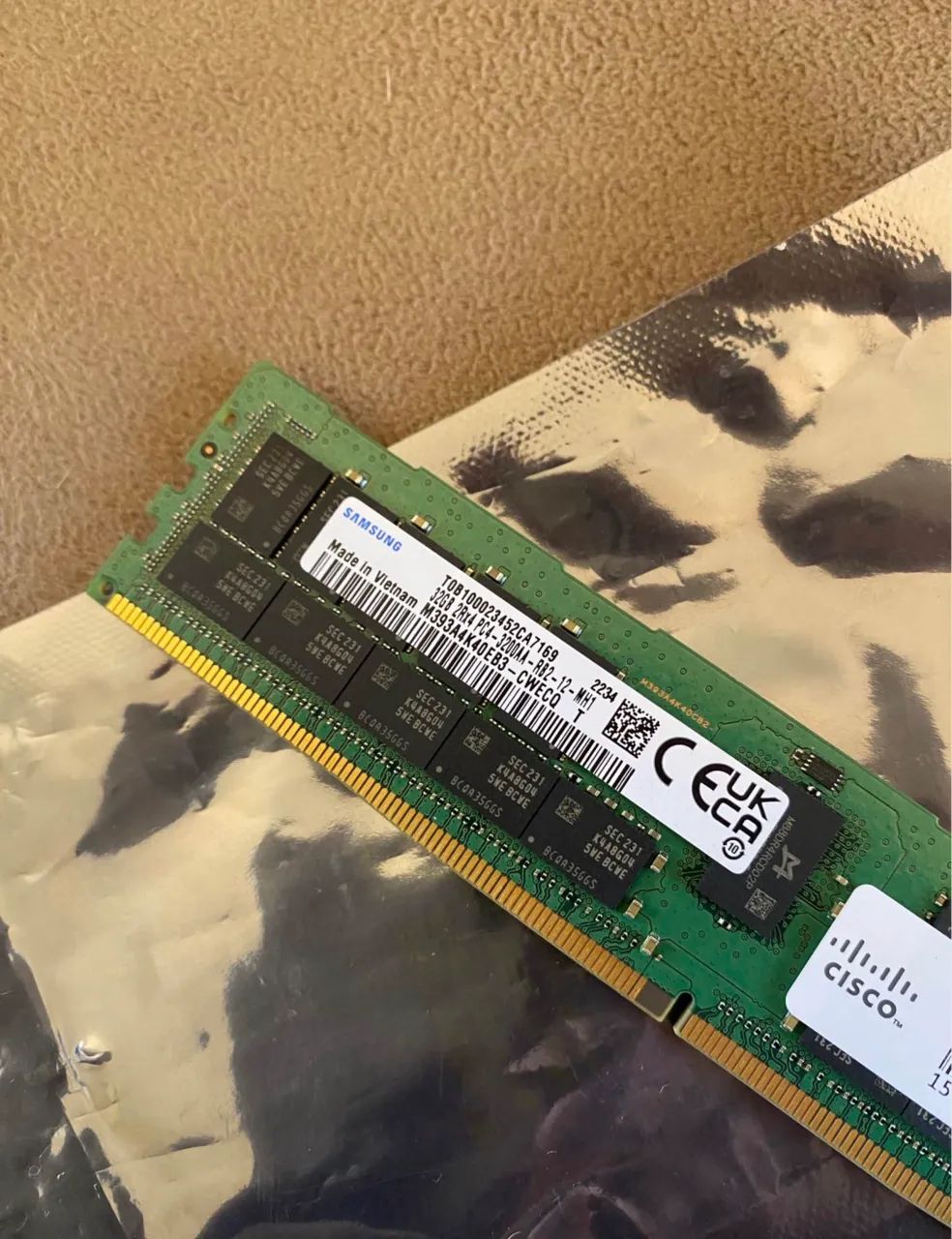 Memória Samsung DDR4 32GB P/Servidores (Não Funciona com Pc Comum