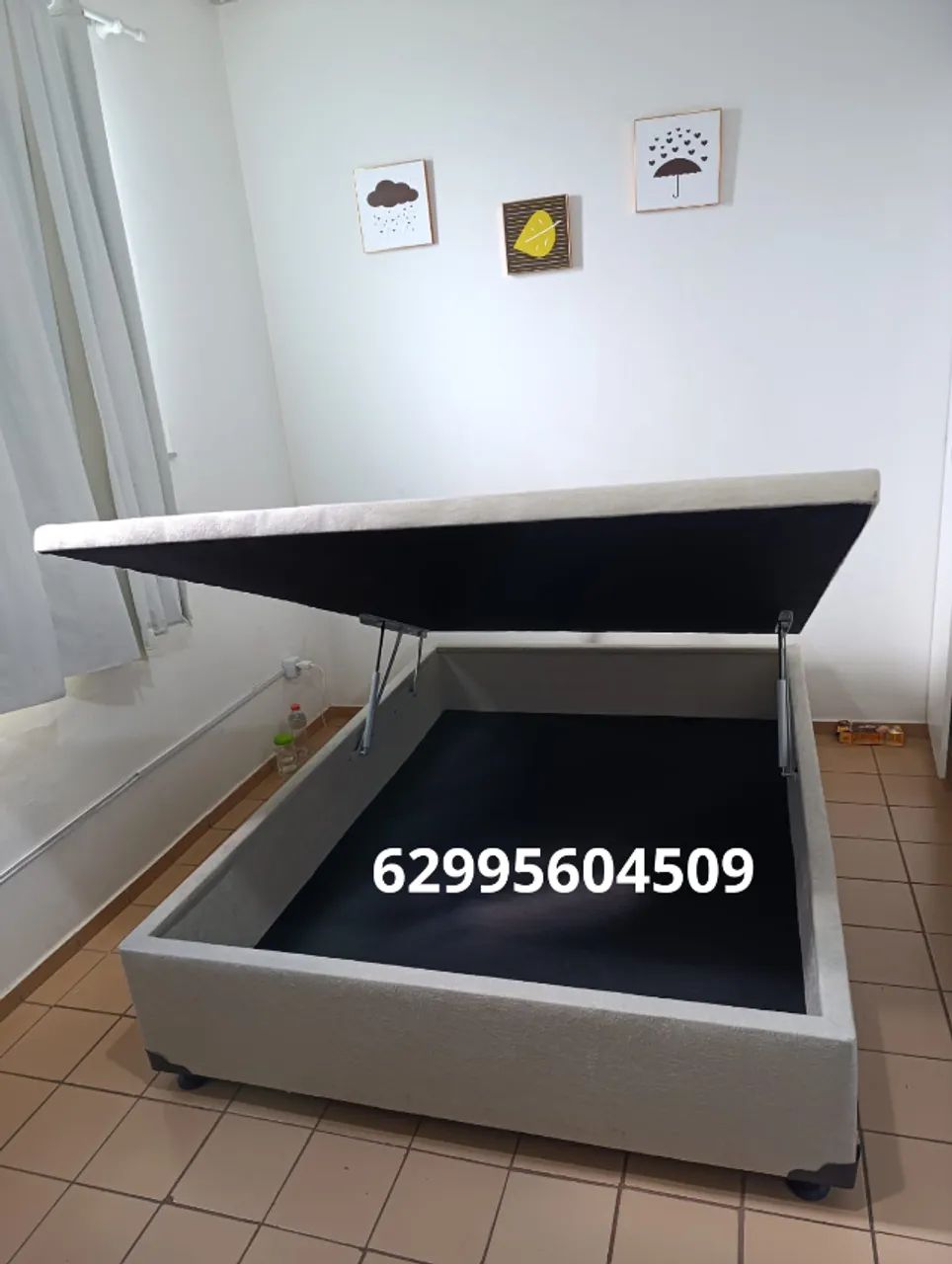 Cama box Baú Casal inteiro feito na madeira  - Foto 3