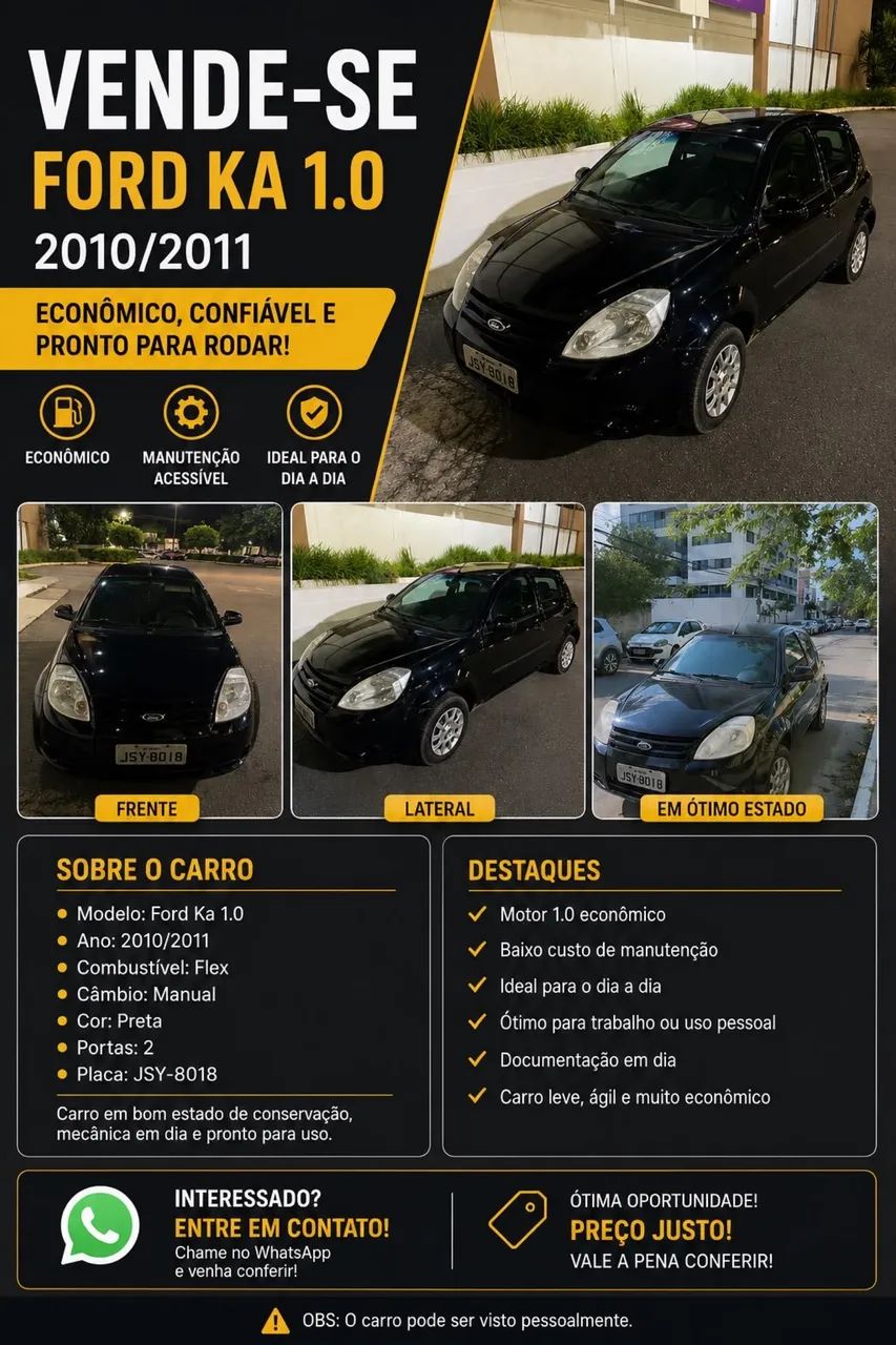 Ford Ka Ka 1.0 8V/1.0 8V ST Flex 3p 2010