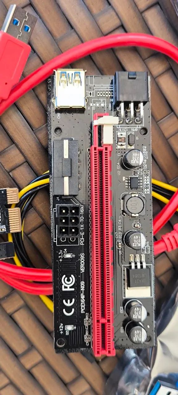 Placa Riser PCIe 1x para 16x 14 unidades - Foto 2