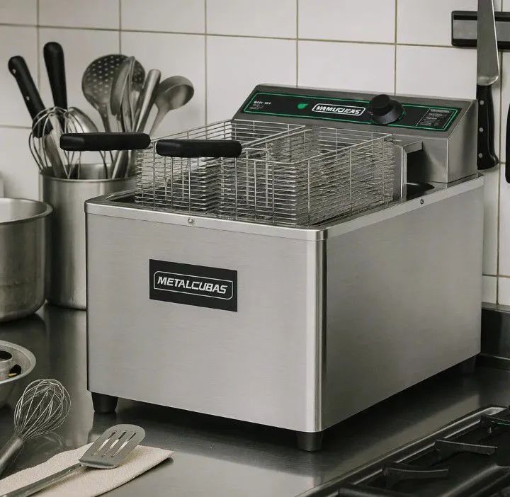 Fritadeira elétrica industrial Metal cubas 15 lt