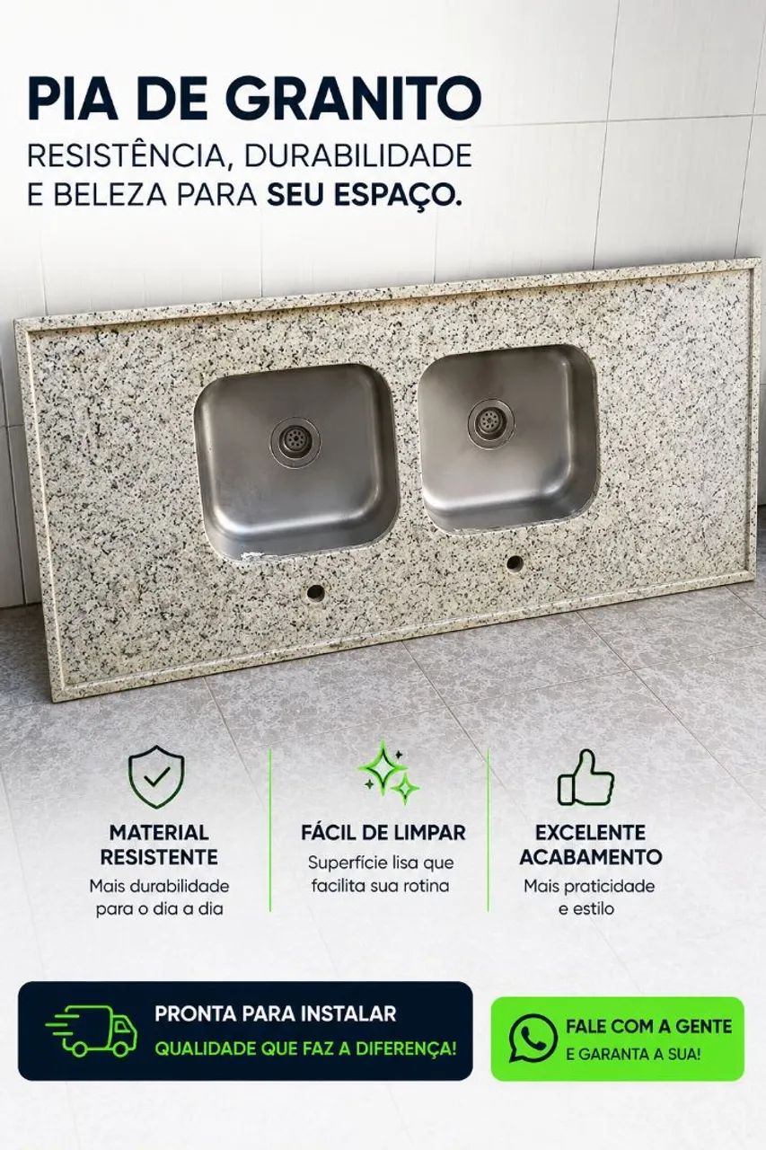 ? PIA DE GRANITO COM CUBA DUPLA