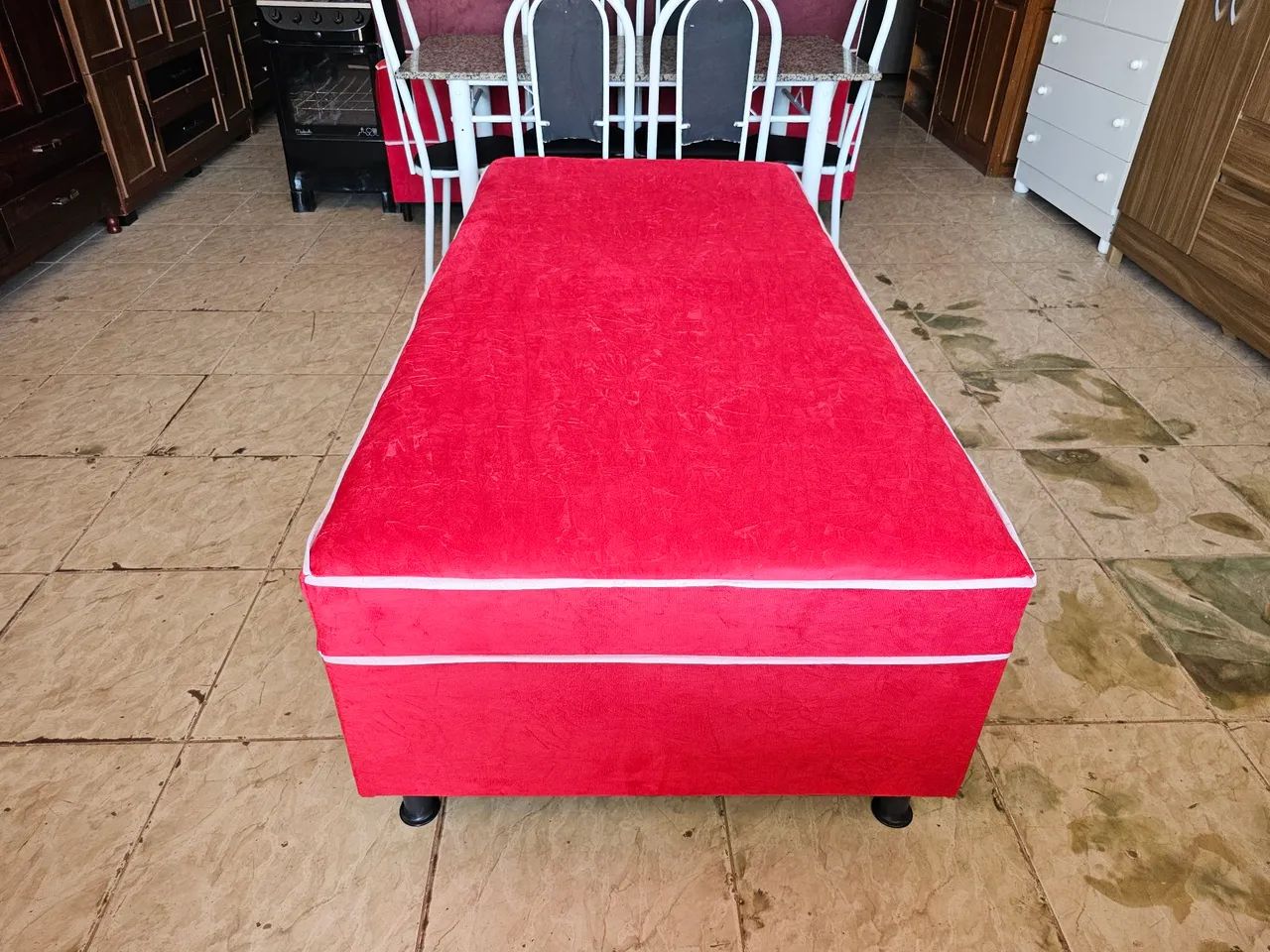 Cama unibox nova solteiro colchão pedra 