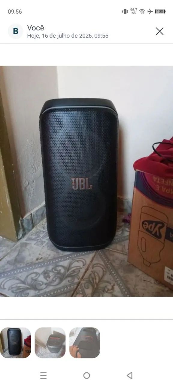 CAIXA DE SOM PARTXBOX CLUBE 120 JBL 160W BLUETOOTH 